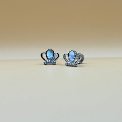 Princess Crown Stud Earrings