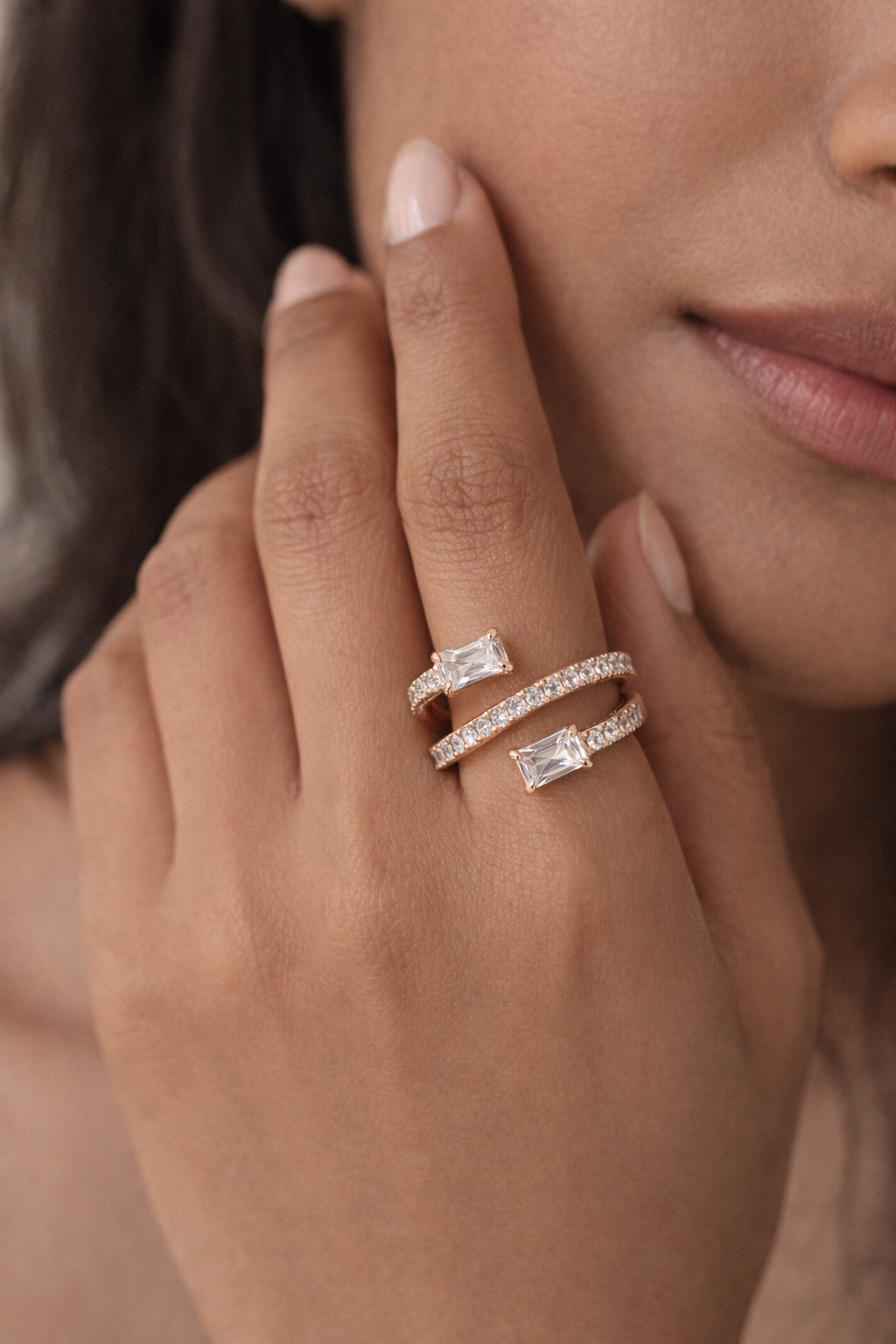 Éclat Duo Solitaire Ring | 925 Sterling Silver