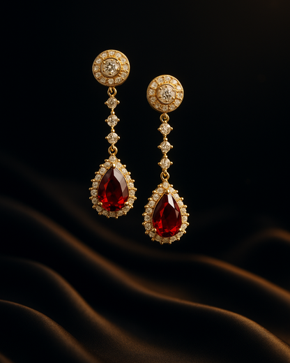 The Scarlet Statement Earrings - Sterling Silver