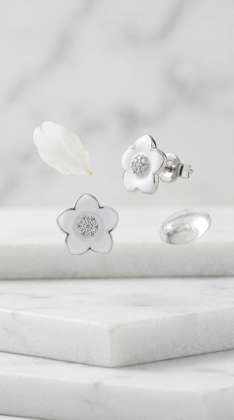 Noréa Floral Stud | 925 Sterling Silver