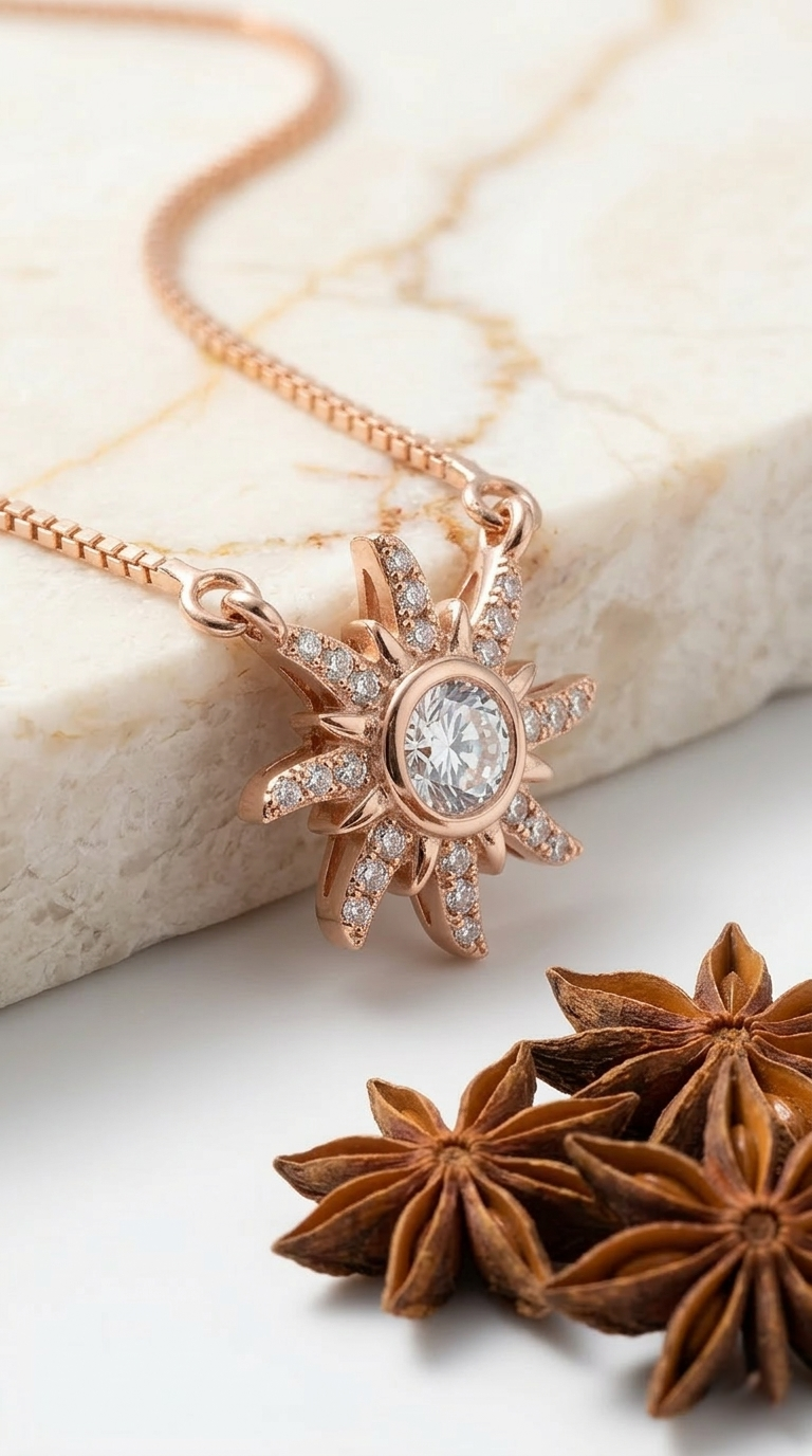 Solara Radiant Pendant Necklace | 925 Sterling Silver