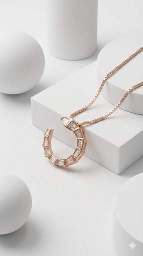 Halo Arc Necklace | 925 Sterling Silver