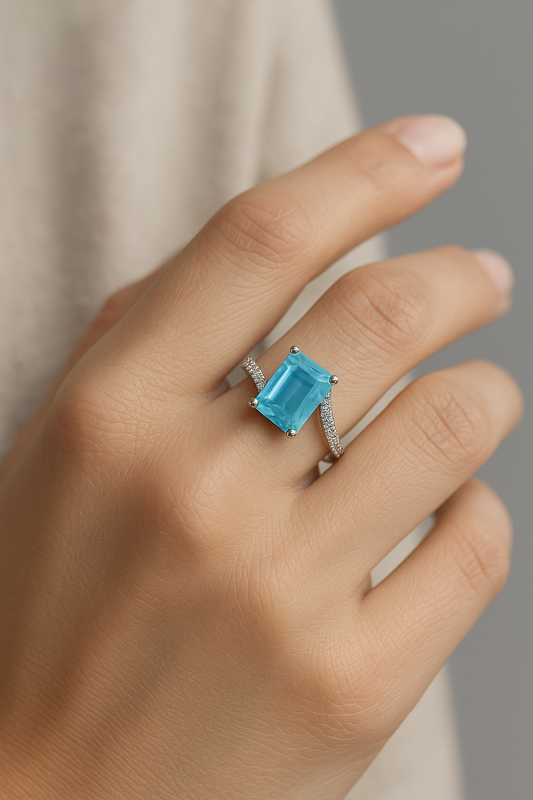 Aqua Embrace Ring