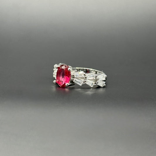 Crimson Cascade Ring