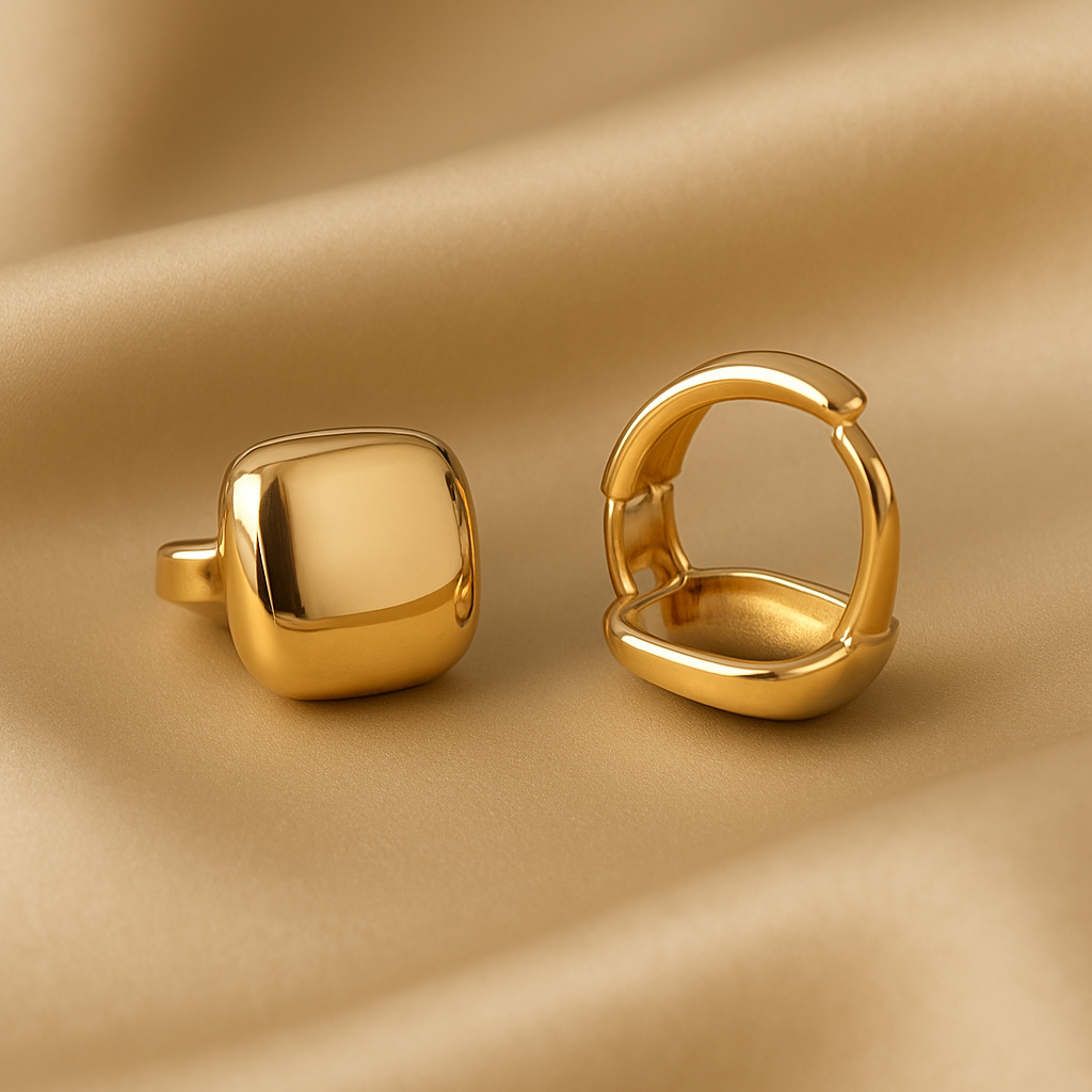 Verve Cushion Hoops - Demi Fine | Sterling Silver