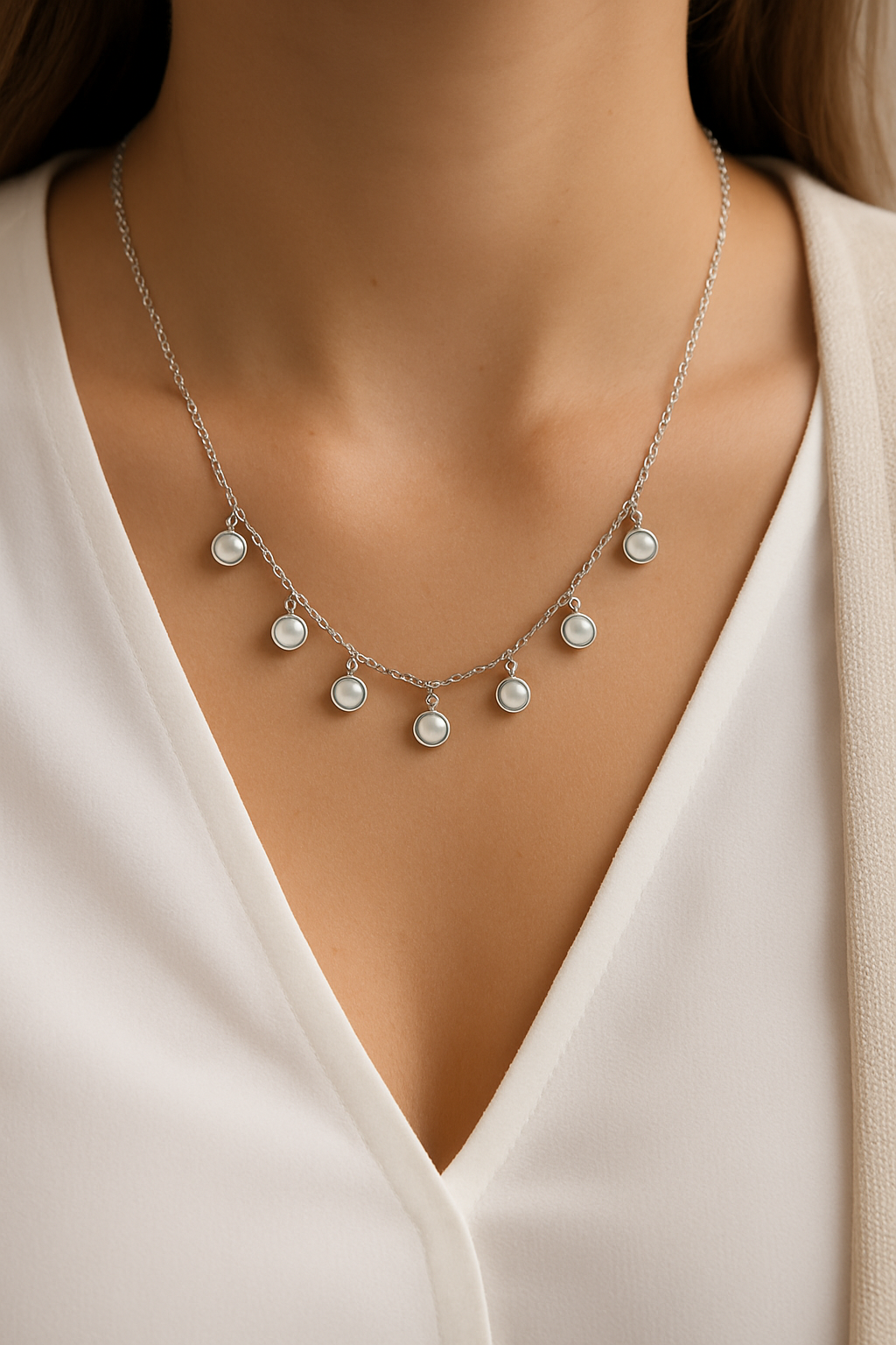 Luna Charm Sterling Silver Necklace