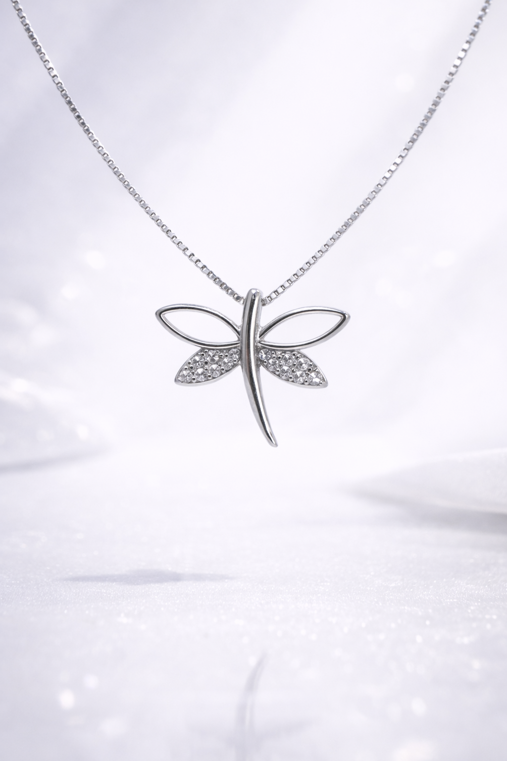 Aurelia Dragonfly Necklace | 925 Sterling Silver