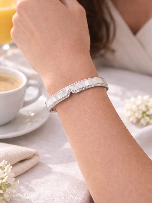 Vera Chevron Cuff Bracelet | 925 Sterling Silver