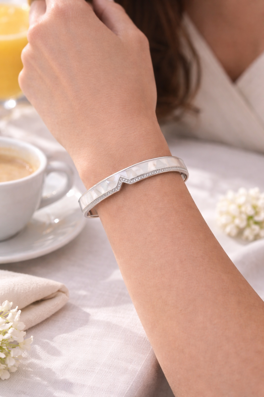 Vera Chevron Cuff Bracelet | 925 Sterling Silver