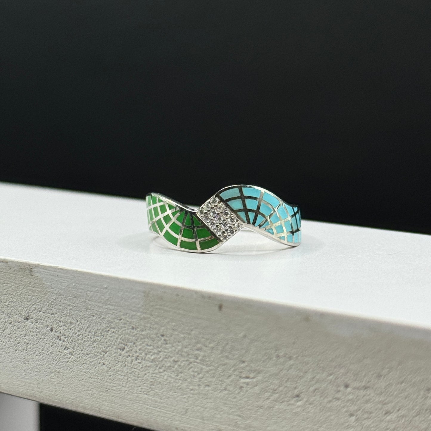 Azure Bloom Ring