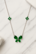 Ivy Wing Solitaire Necklace | 925 Sterling Silver