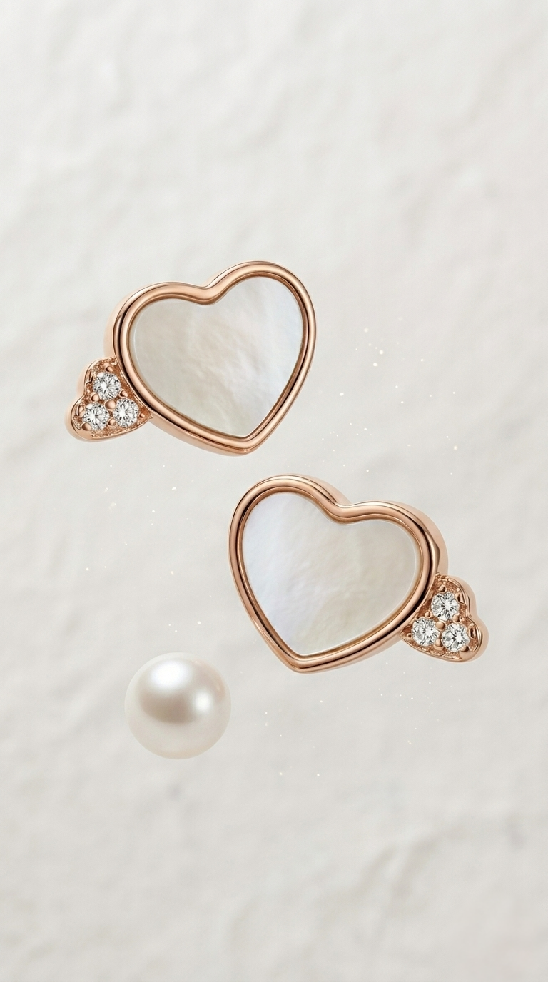 Mirelle Duo Heart Studs | 925 Sterling Silver