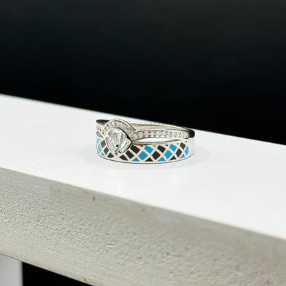Azure Borealis Ring