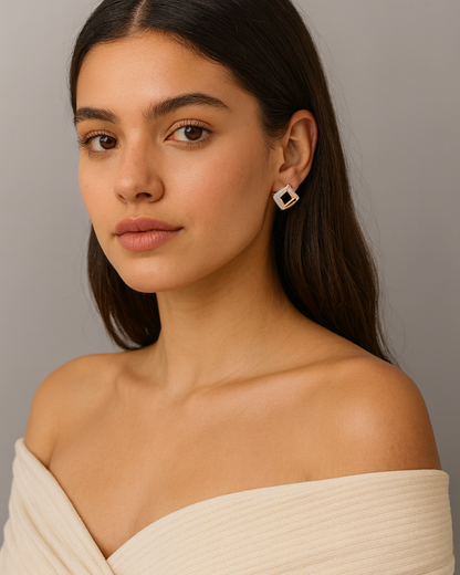 Dual Muse Earrings Sterling Silver