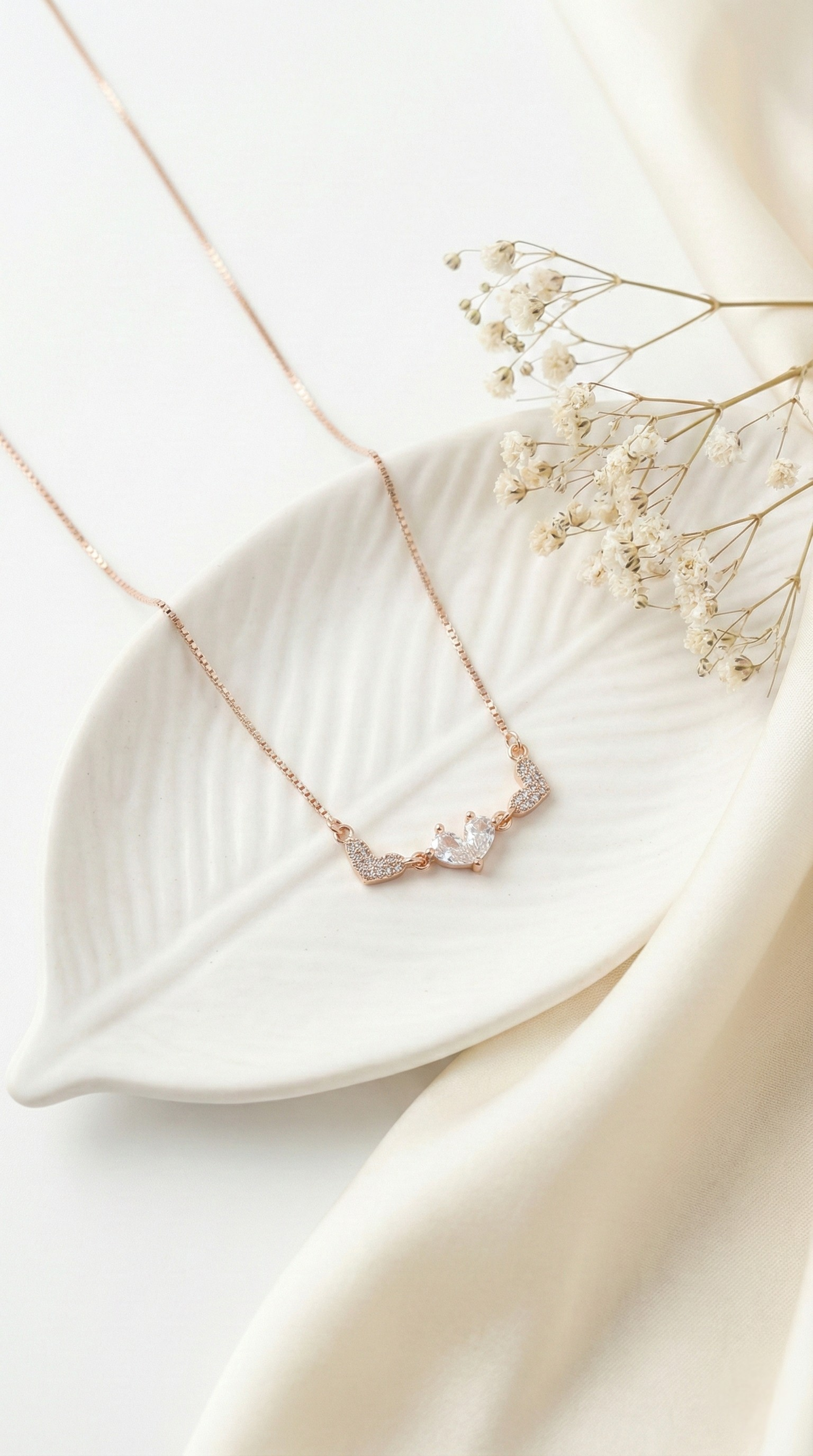 Tria Amour Heart Necklace | 925 Silver