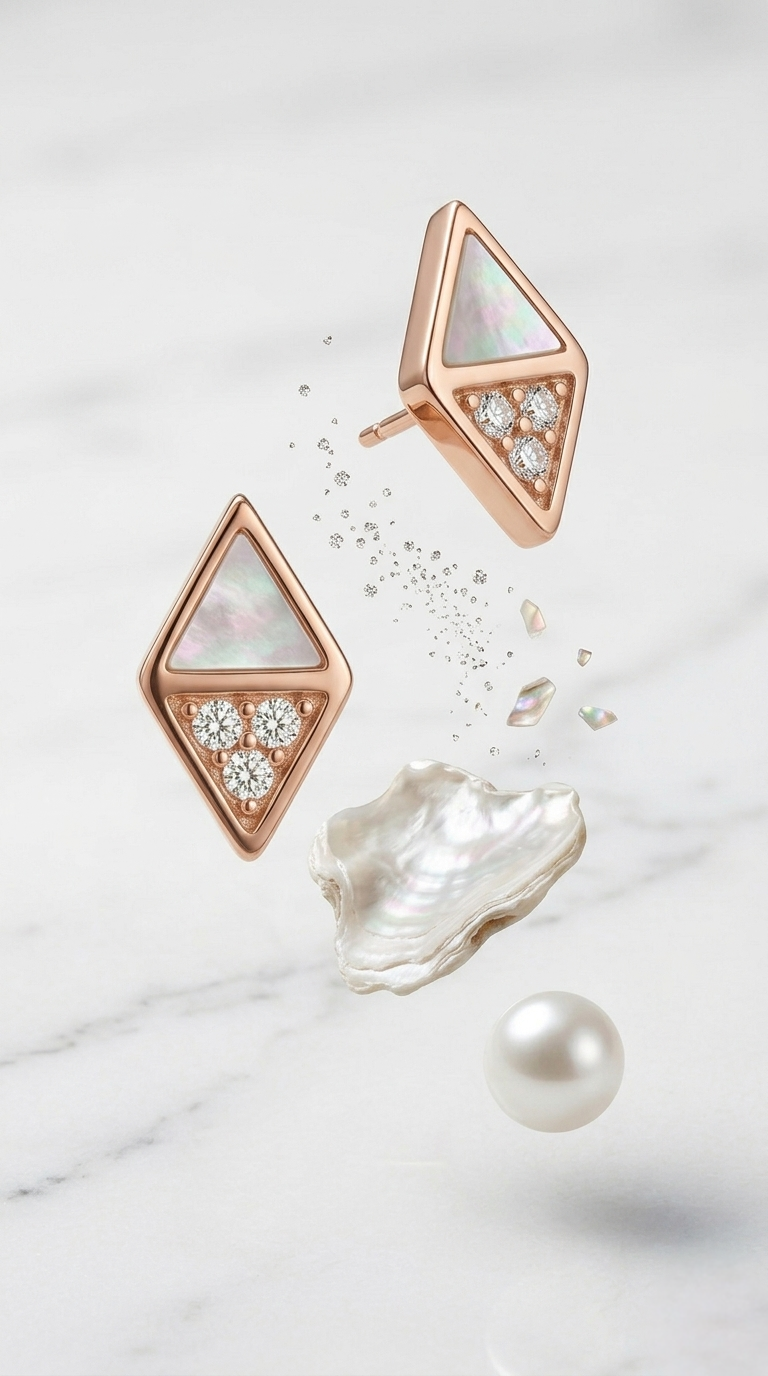 Kaelis Prism Studs | 925 Sterling Silver