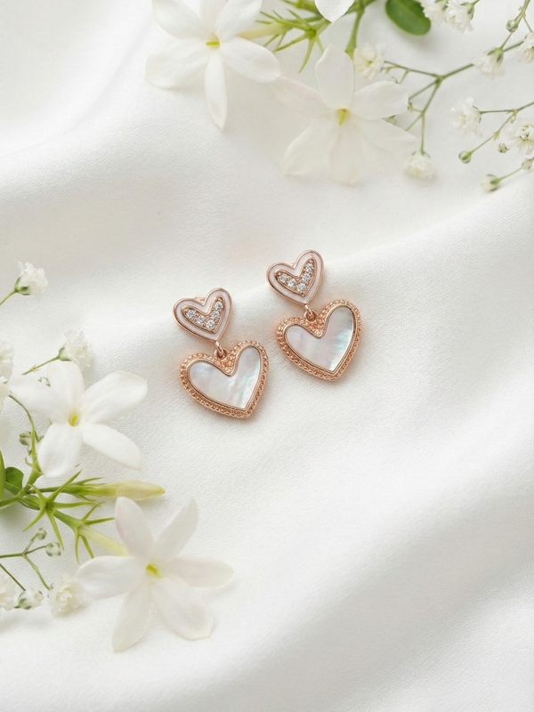 Amore Duet Stud Earrings | 925 Sterling Silver