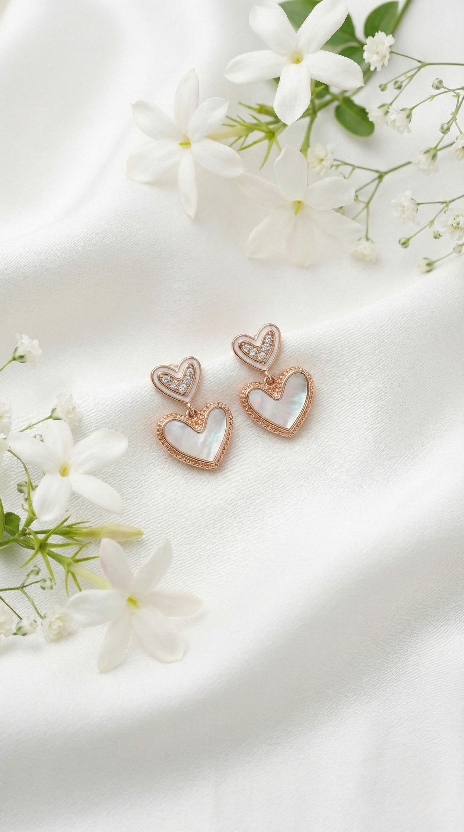 Amore Duet Stud Earrings | 925 Sterling Silver