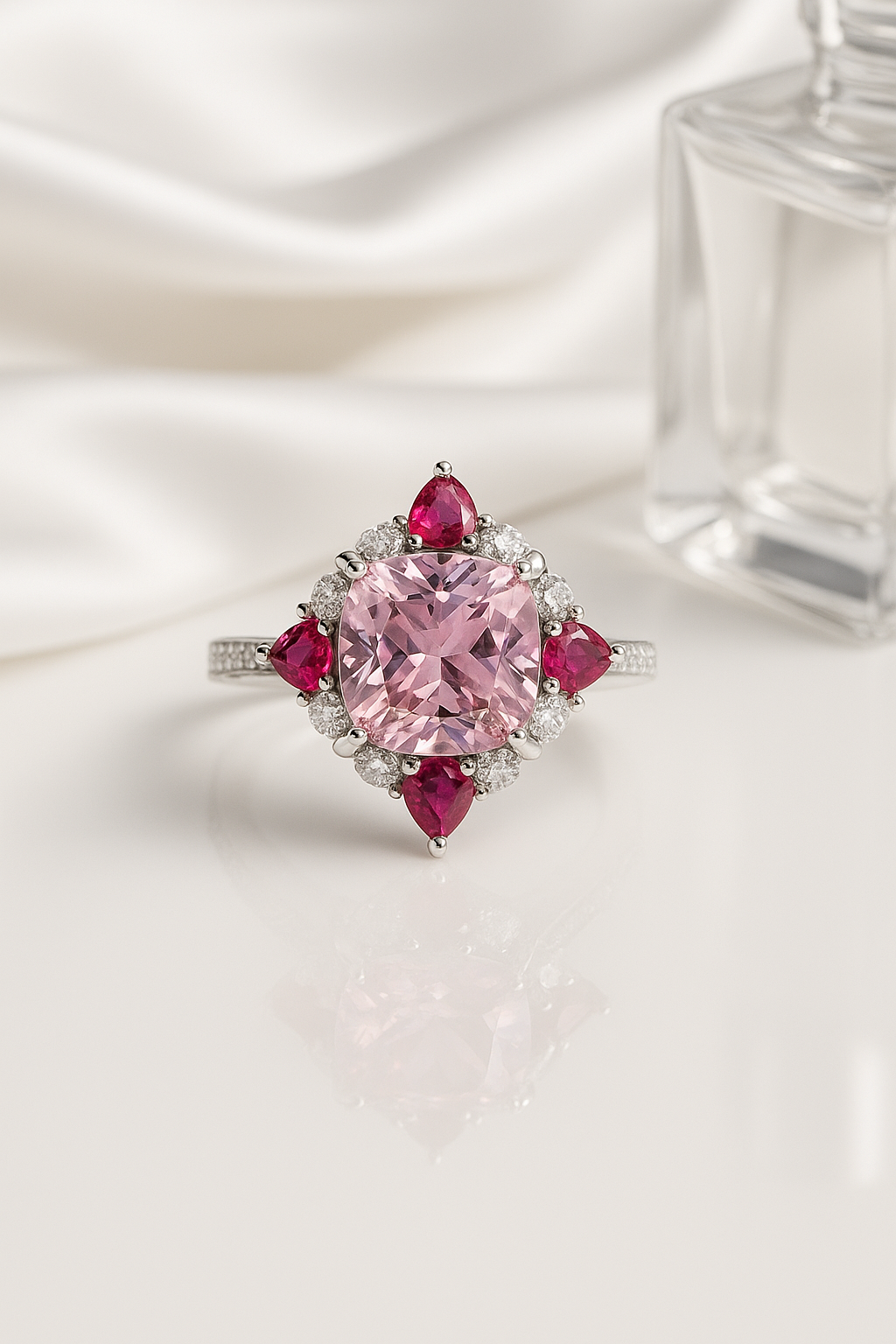 Rosé Marquis Crown Ring — Sterling Silver