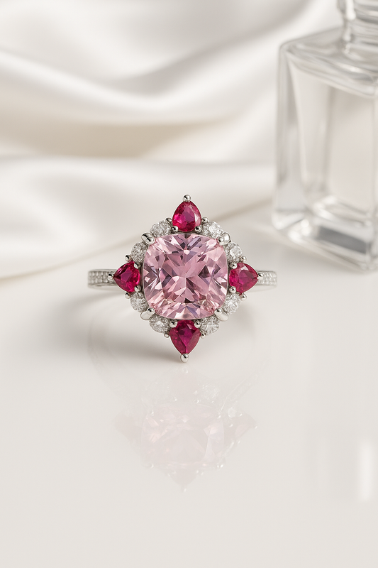 Rosé Marquis Crown Ring — Sterling Silver