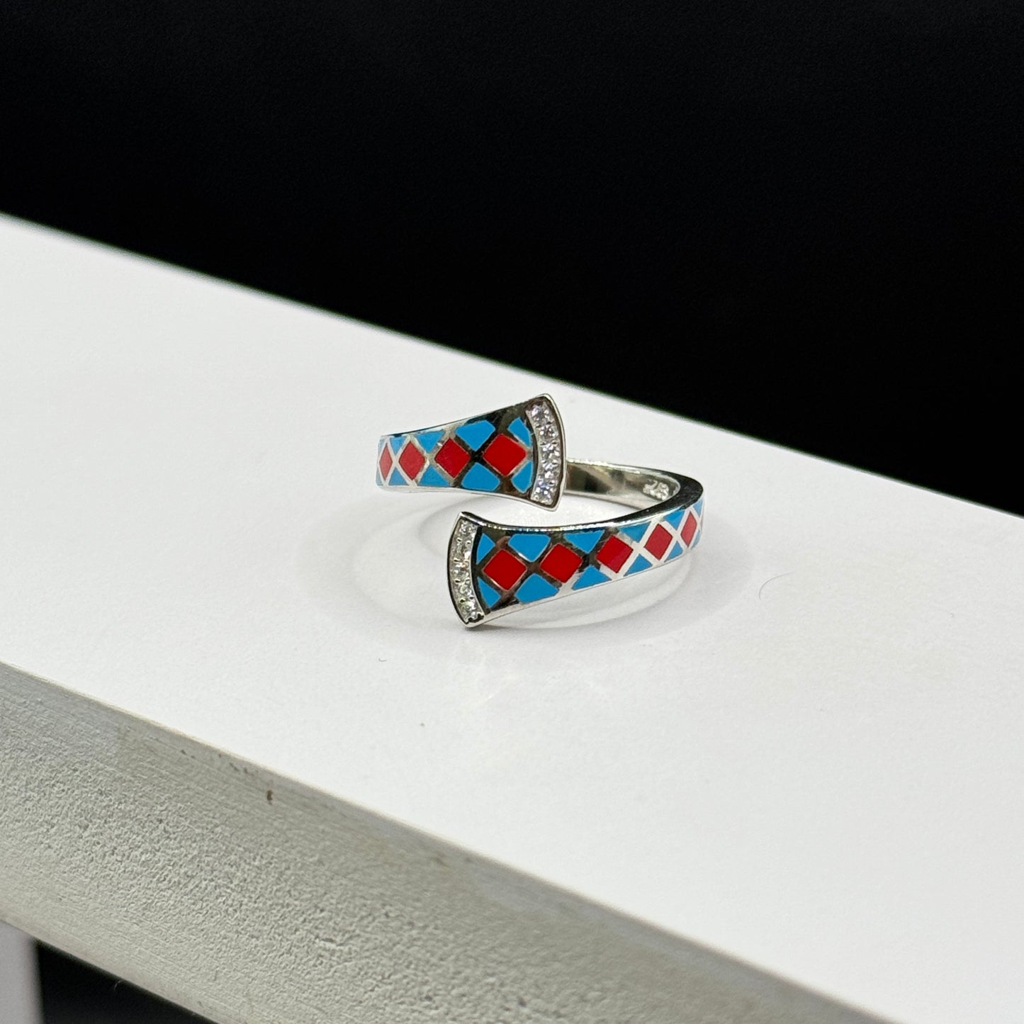 Scarlet Azure Ring