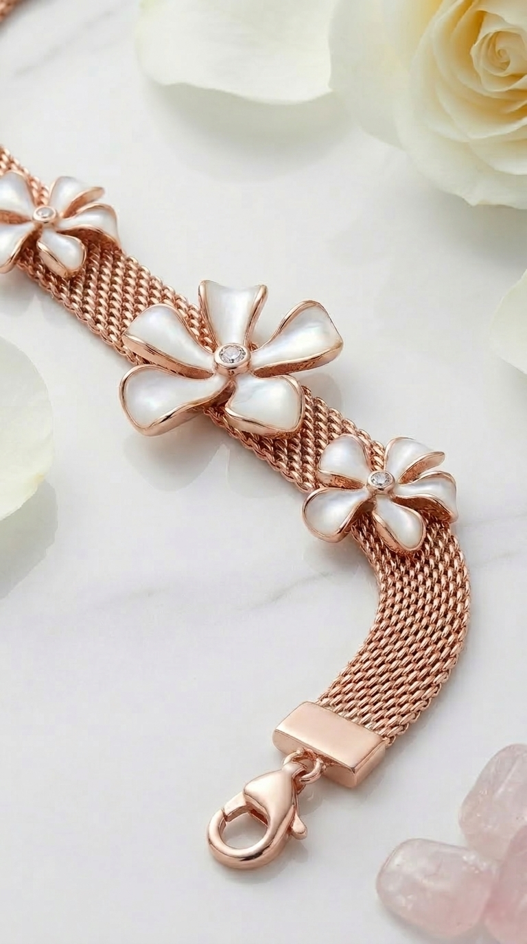Florette Mesh Bracelet | 925 Sterling Silver
