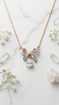 Marielle Bow Pendant Necklace | 925 Sterling Silver