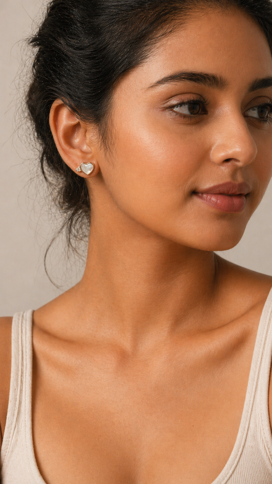 Mirelle Duo Heart Studs | 925 Sterling Silver