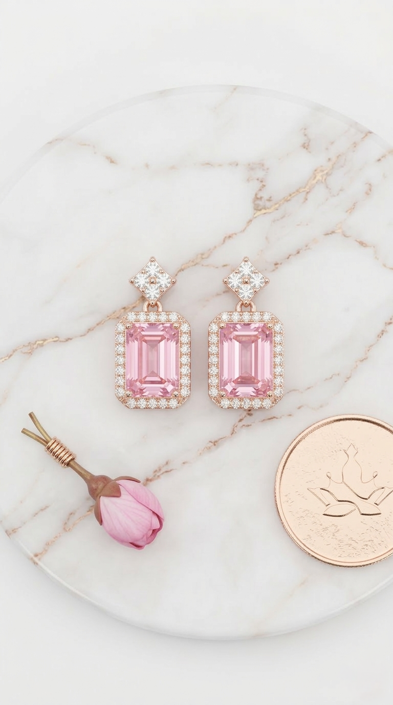 Rose Prism Earrings | 925 Sterling Silver