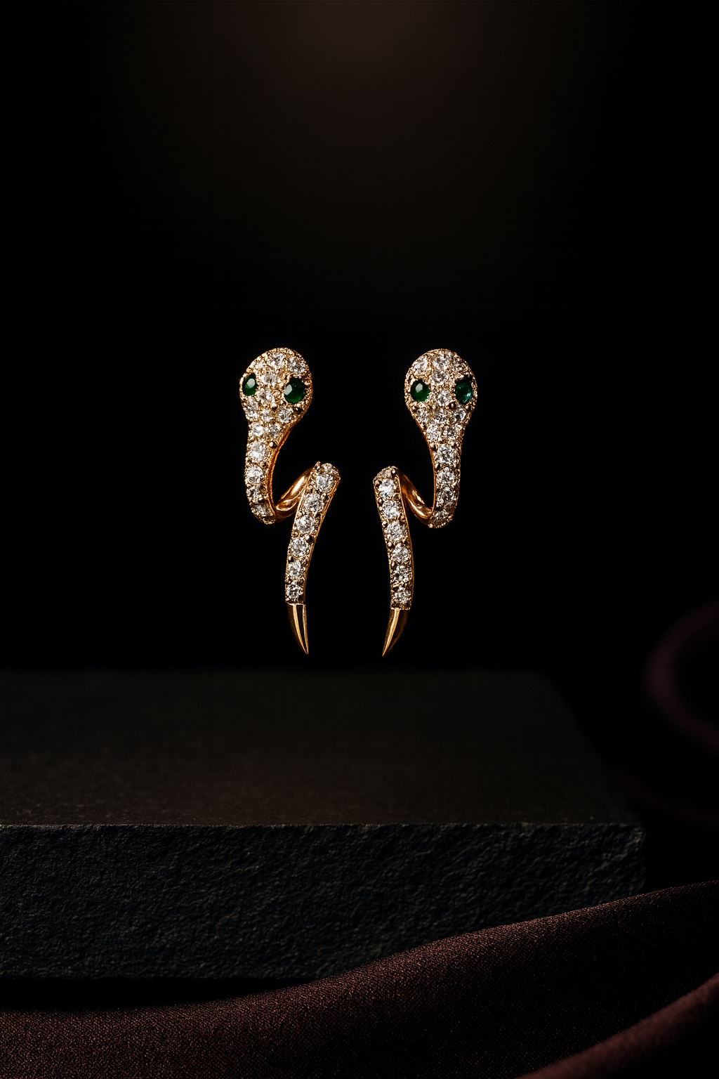 Serpentina Pave Earrings Sterling Silver