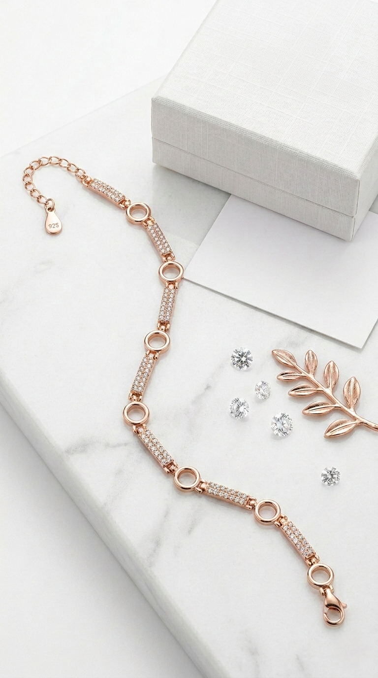 Orlina Link Bracelet | 925 Sterling Silver