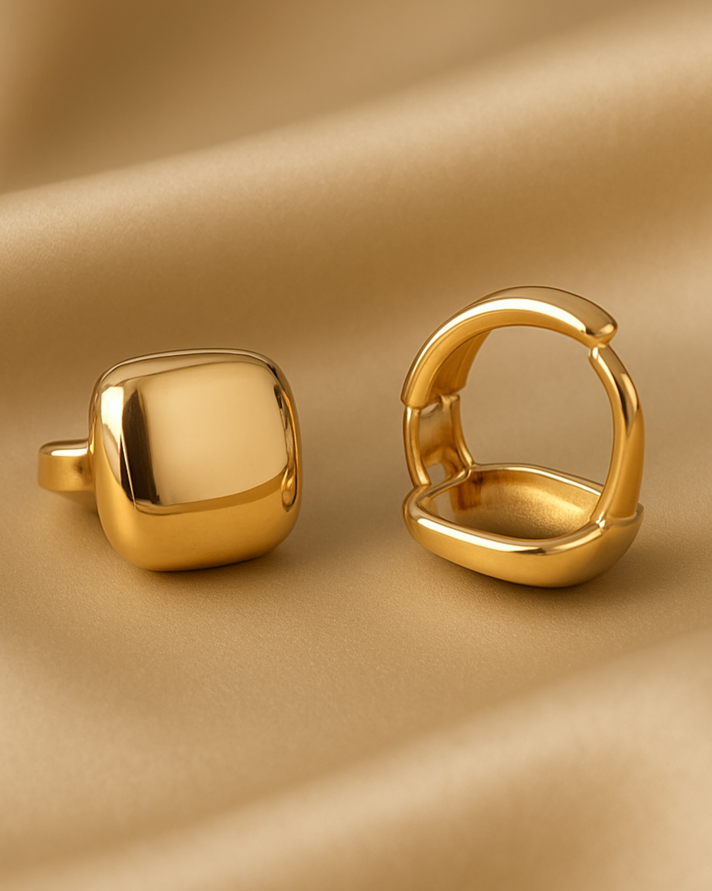 Verve Cushion Hoops - Demi Fine | Sterling Silver