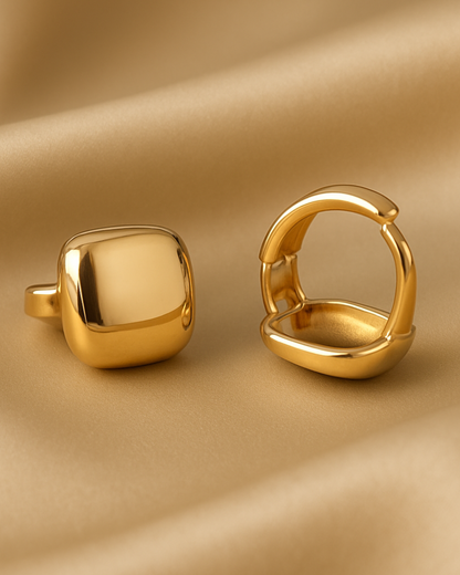 Verve Cushion Hoops - Demi Fine | Sterling Silver