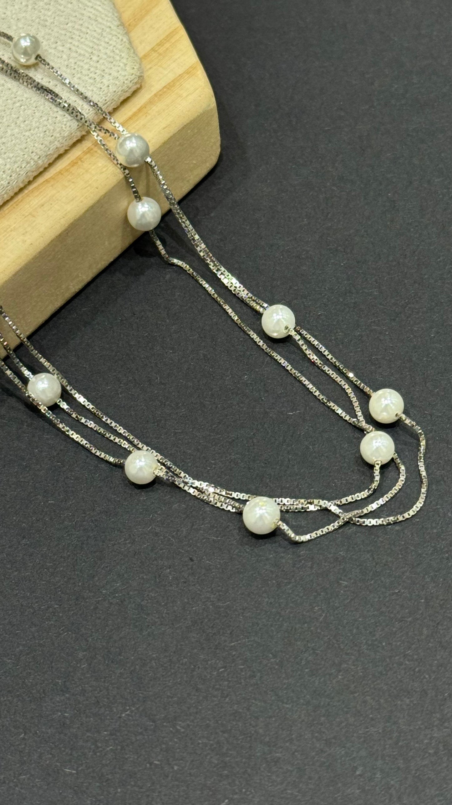 Celeste Three-Strand Pearl Necklace