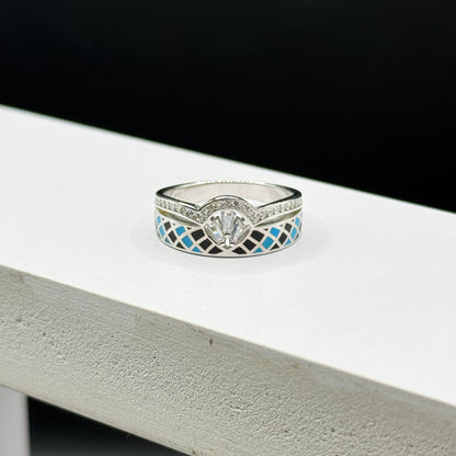 Azure Borealis Ring