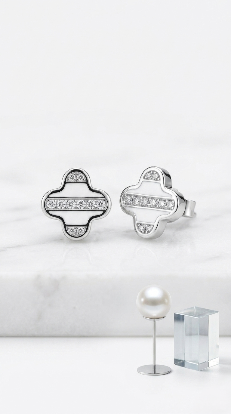 Elyra Quatre Studs | 925 Sterling Silver