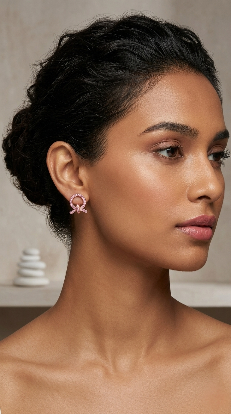Rosé Knot Studs | 925 Sterling Silver