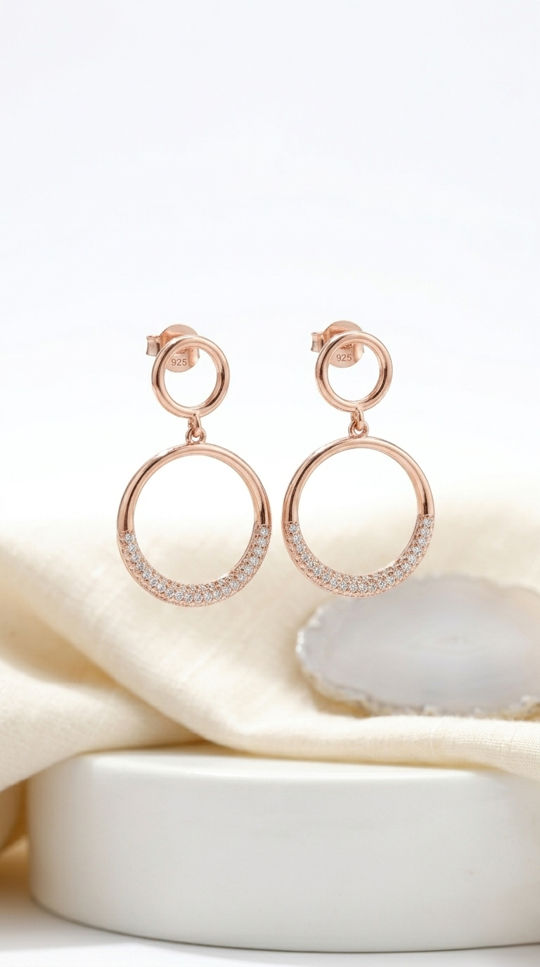 Noelle Halo Drops | 925 Sterling Silver