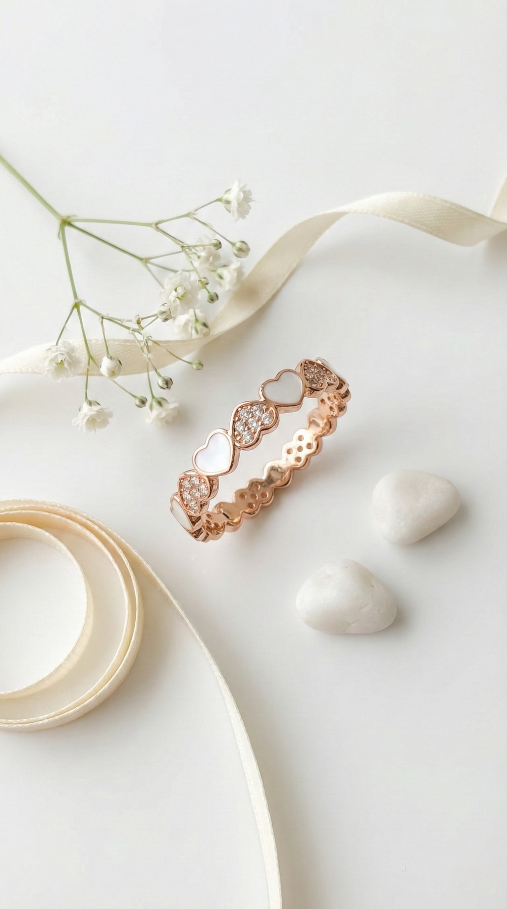 Amour Halo Heart Band | 925 Sterling Silver