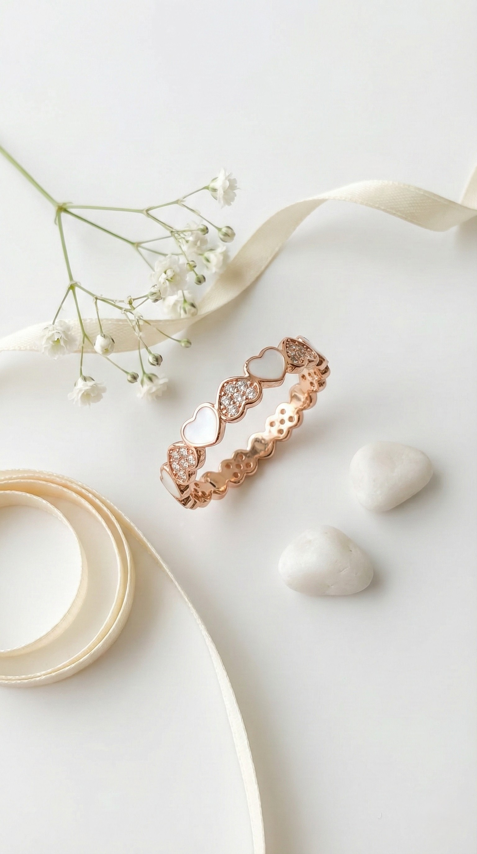 Amour Halo Heart Band | 925 Sterling Silver