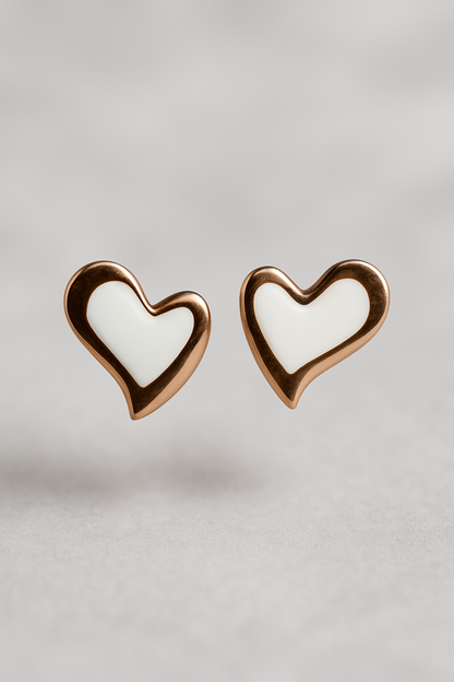 Amora Heart Earrings Sterling Silver