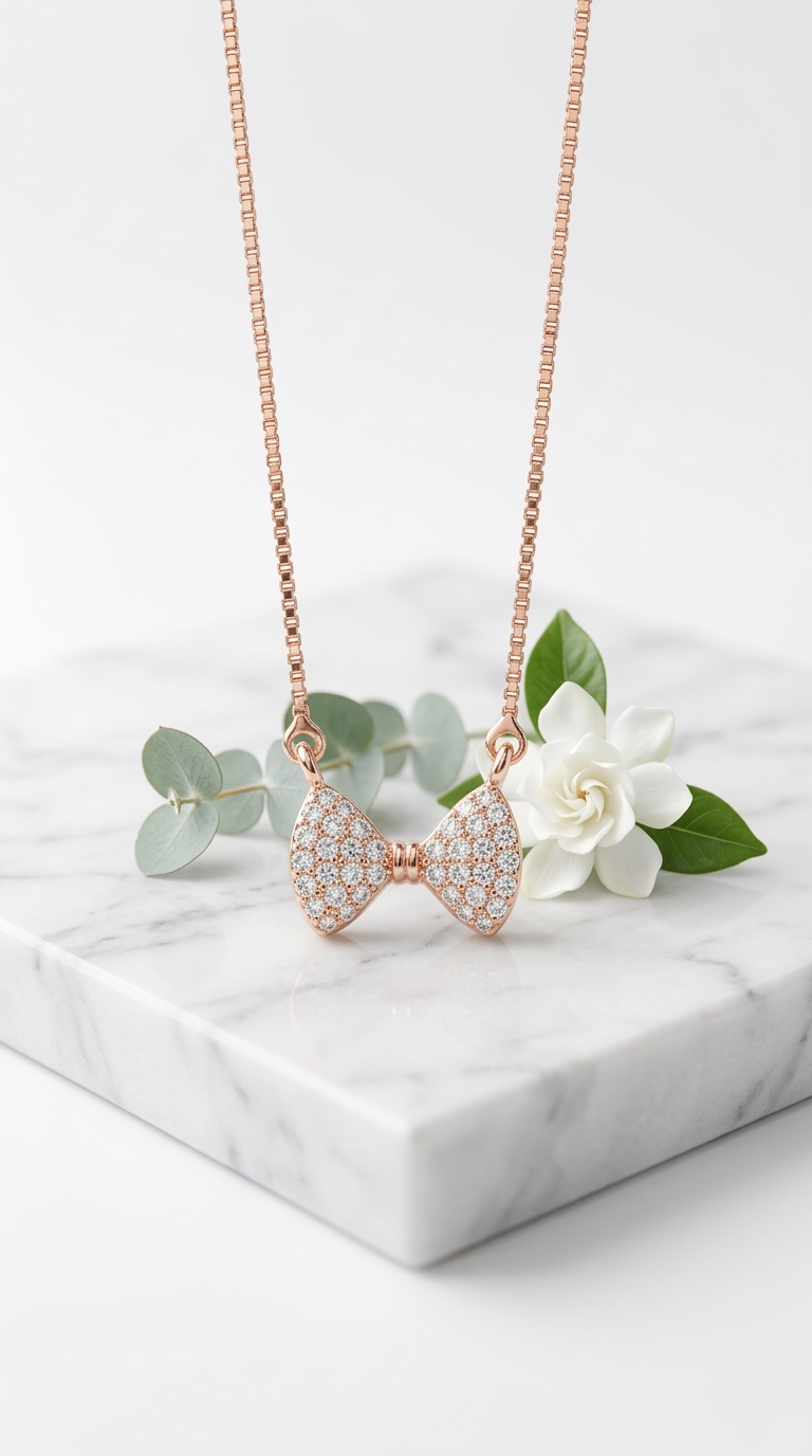 Virelle Bow Necklace | 925 Sterling Silver