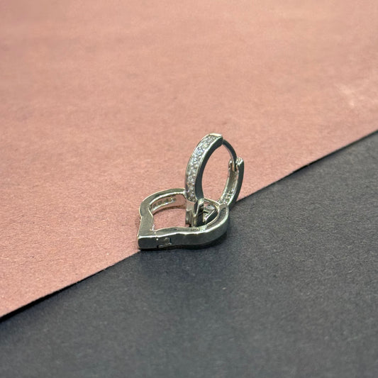 Dainty Heart Huggie Earrings