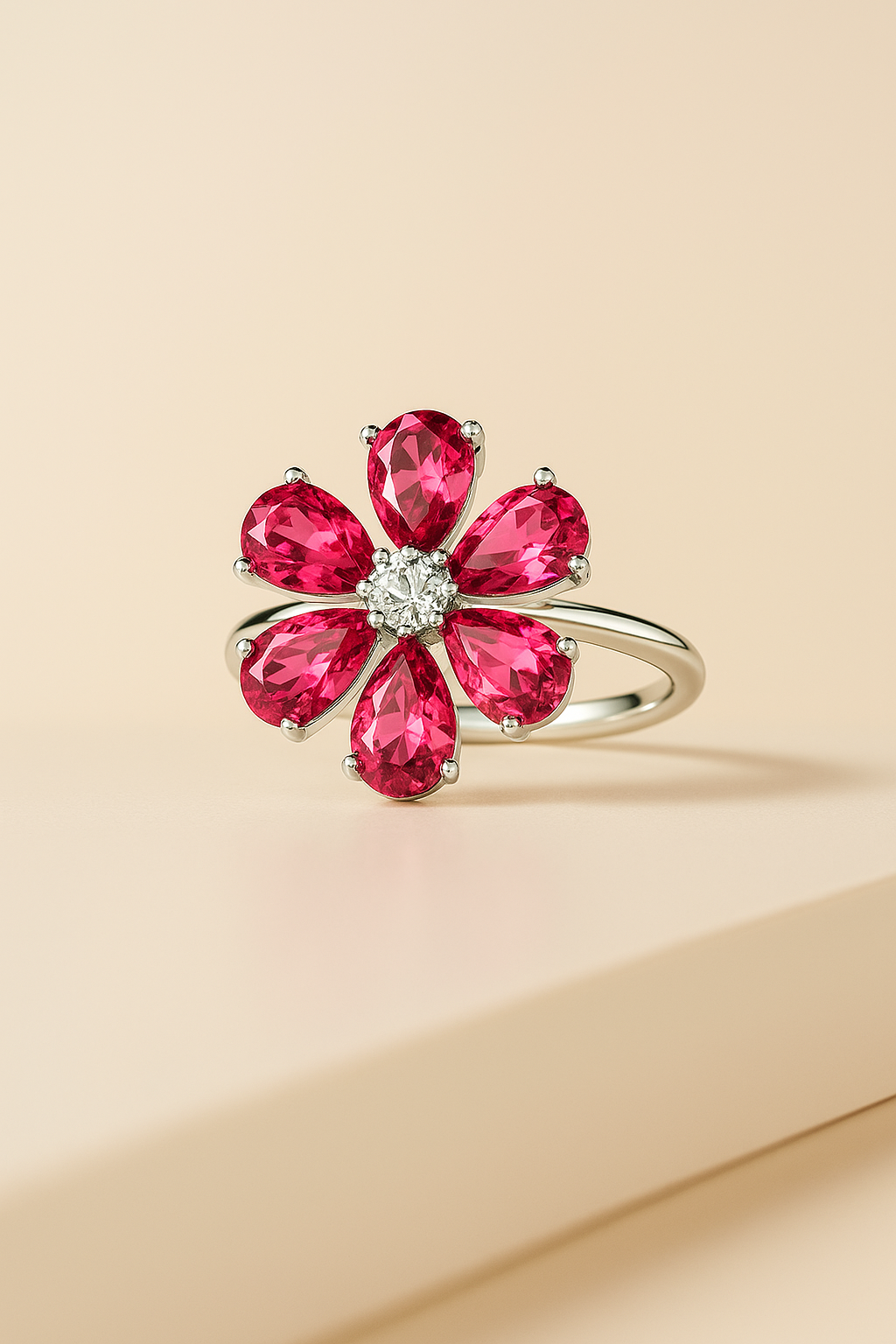Rosette Bloom Ring - Sterling Silver