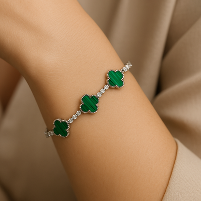 Emerald Clover Bracelet