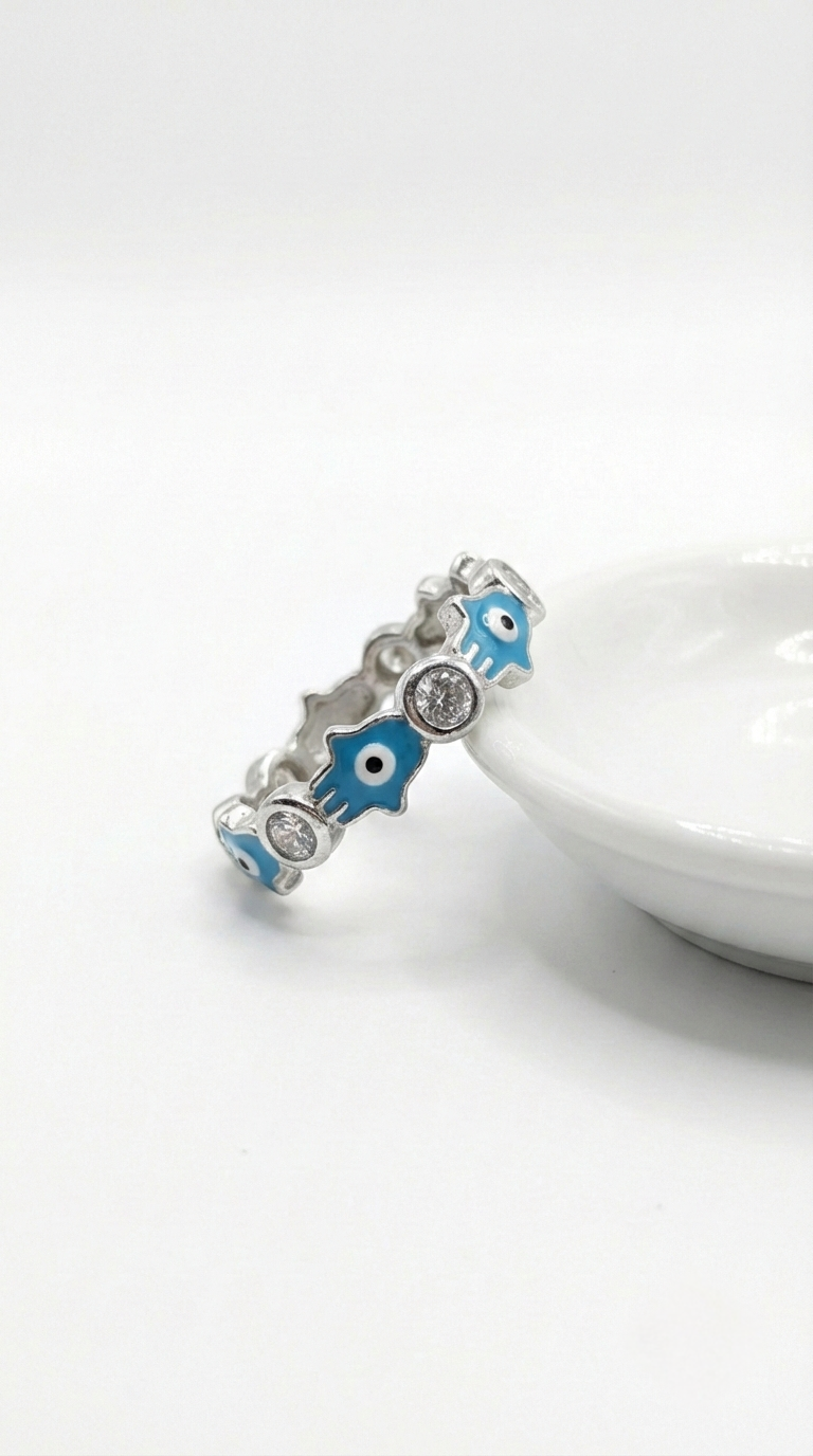 Nazara Blue Guard Ring | 925 Sterling Silver