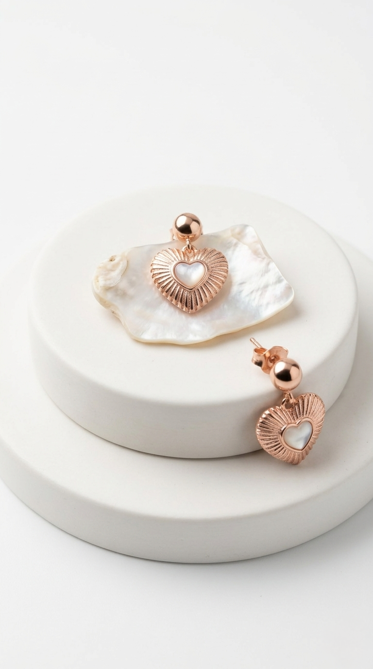 Sorelle Blush Heart Drops | 925 Sterling Silver