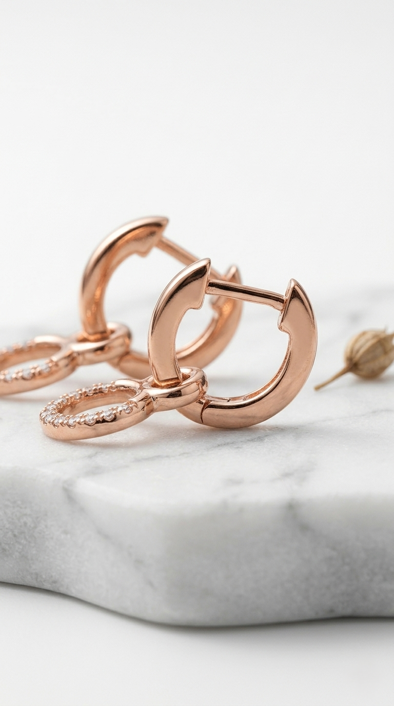 Élan Halo Drop Hoops | 925 Sterling Silver