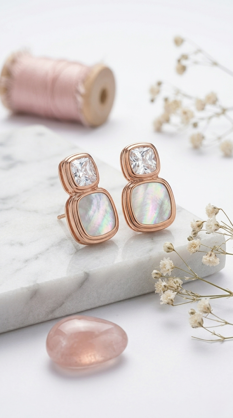 Aurelia Duo Studs | 925 Sterling Silver