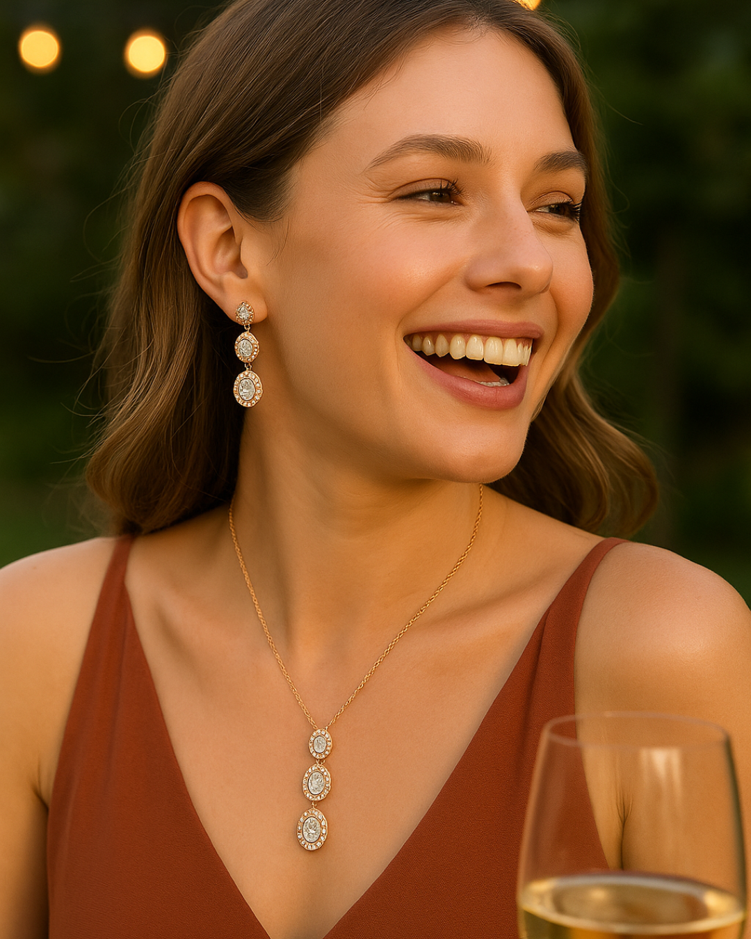 Seraphina Necklace & Earrings Set Sterling Silver